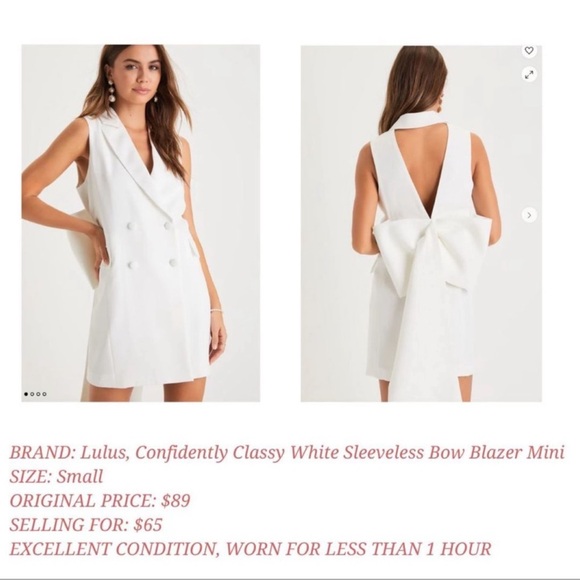 Blazer Dress with Back Bow - Picture 2 of 2